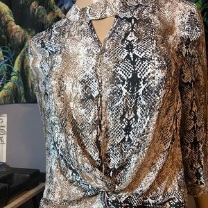 Brown, black and white. Alligator skin pattern